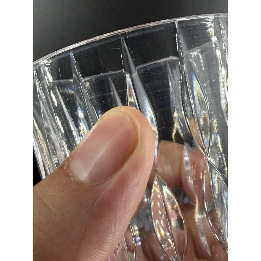 MIKASA AUSTRIAN Cut CRYSTAL-Set 6 Teardrop Highball Glasses Cups